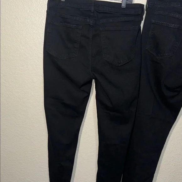 Old Navy Black Jeans Bundle 2 Pairs Women’s 14 Long Mid Rise Rockstar & Straight - Picture 8 of 9